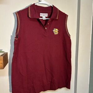 Florida Stare University vintage maroon Boca Classics sleeveless polo shirt